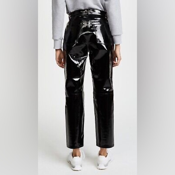 rag & bone patent leather crop straight leg pant size 27 - Picture 4 of 12